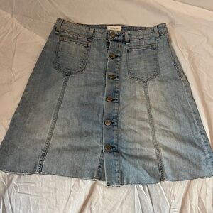 McGuire Denim Button-Up Skirt